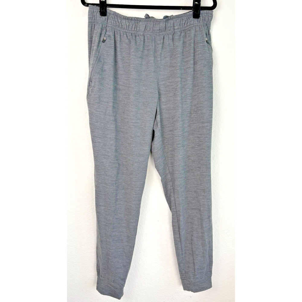 Glacier Mens Gray Performance Jogger Soft Sweat Pants Sz L Elastic Waist Stretch